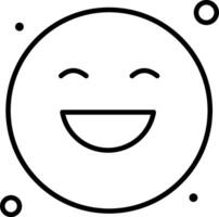 A smiling face with circles around it vector