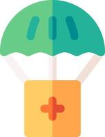 A parachute with a cross on it vector