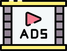 An ad for an ad on a film reel vector