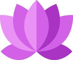 A purple lotus flower on a white background vector