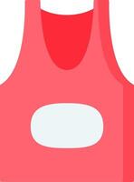 A pink vest with a white oval on it vector