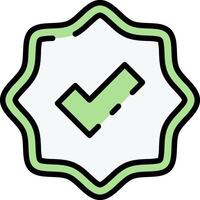 A green check mark on a white background vector