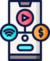 Mobile app development services vector