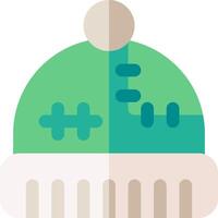 A green hat with a cross on it vector