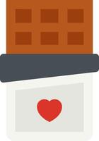 A chocolate bar with a heart on it vector