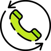 A phone in a circle with arrows pointing to it vector