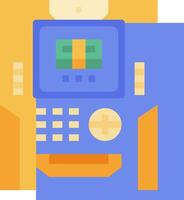 An atm machine with money on it vector