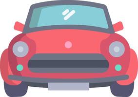 A red car with a white background vector