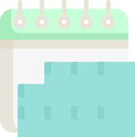 A calendar with a pen and paper on it vector