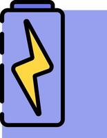 A battery icon with a lightning bolt on it vector