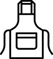 A black and white apron icon on a white background vector