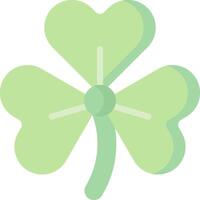 A green four leaf clover on a white background vector