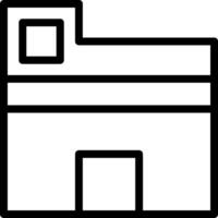 A black and white icon of a building vector