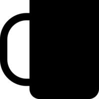 A black and white silhouette of a mug vector