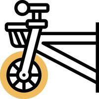 A bicycle with a basket on the back vector