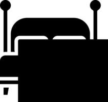 A bed with a blanket and pillows on it vector