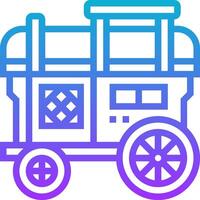 A wagon with a bed on top of it vector