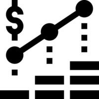 A graph with dollar signs and a dollar sign vector