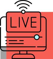 Live streaming icon vector