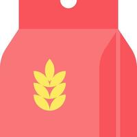 A bag of wheat is shown in a flat design vector