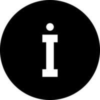 The i icon in a black circle vector