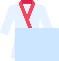 A white robe with a red ribbon on it vector