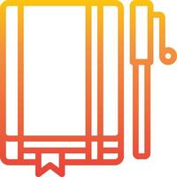A notebook and pen icon on a white background vector