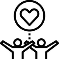 Two people holding hands with a heart above them vector