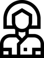A black and white icon of a person with a hat vector