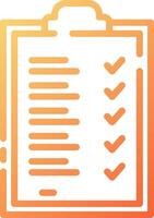 A checklist icon with a check mark on it vector