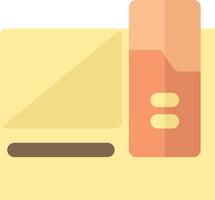 A folder icon with a book and a pen vector
