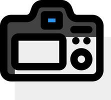 A camera icon with a white background vector