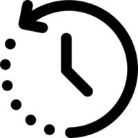A clock with a circle around it vector