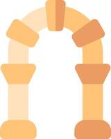 An arch with two pillars in it vector
