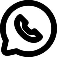 Whatsapp icon with a phone in it vector