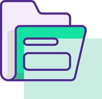 File folder icon with a folder icon vector