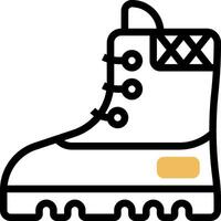 A black and white snow boot icon vector