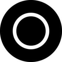 A black and white circle with a white circle in the center vector
