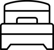 Bed icon on white background vector