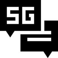 The sg logo with two speech bubbles vector