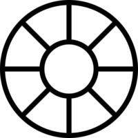 A circle with four spokes in it vector