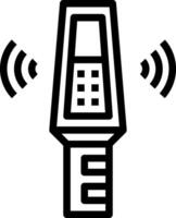 A black and white image of a phone with a remote control vector