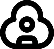 A black and white cloud icon vector