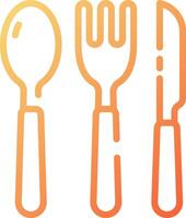 A set of three utensils with a fork, spoon and knife vector