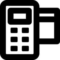 A black and white phone icon with a credit card vector