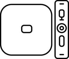 A black and white drawing of a remote control vector