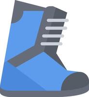 A blue boot with a zipper on the side vector