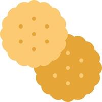 Two biscuits on a white background vector