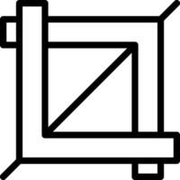 A square with a line through it vector