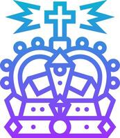 A crown with a cross on it vector
